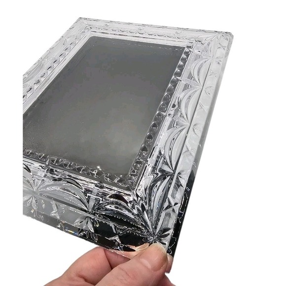 Vintage Mikasa Etched Crystal 5 x 7 Wedding Photo Picture Frame "Serenade" NOS - Picture 8 of 12